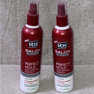 2 Pk Alberto VO5 Salon Series Perfect Hold Non Aerosol Vitamin B3 Hairspray 9oz.